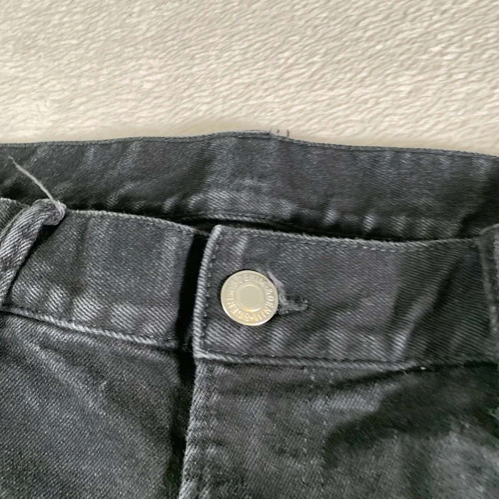 H&M Jeans Mens‎ 38x32 (38x28) Black Straight Stretch Denim Pants Casual Slim Fit